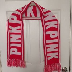 PINK Victoria's Secret Red and White Scarf
